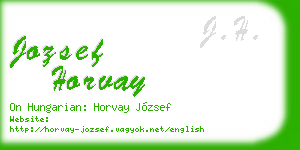 jozsef horvay business card